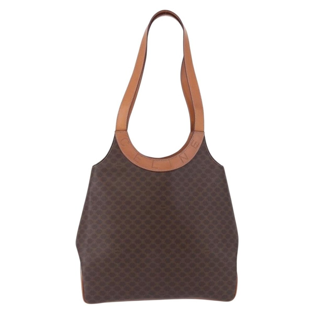 Celine Macadam Circle Handbag Brown